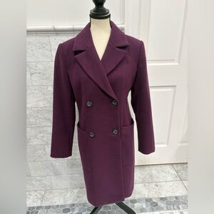 Banana Republic Deep Purple Double-Breasted Coat
